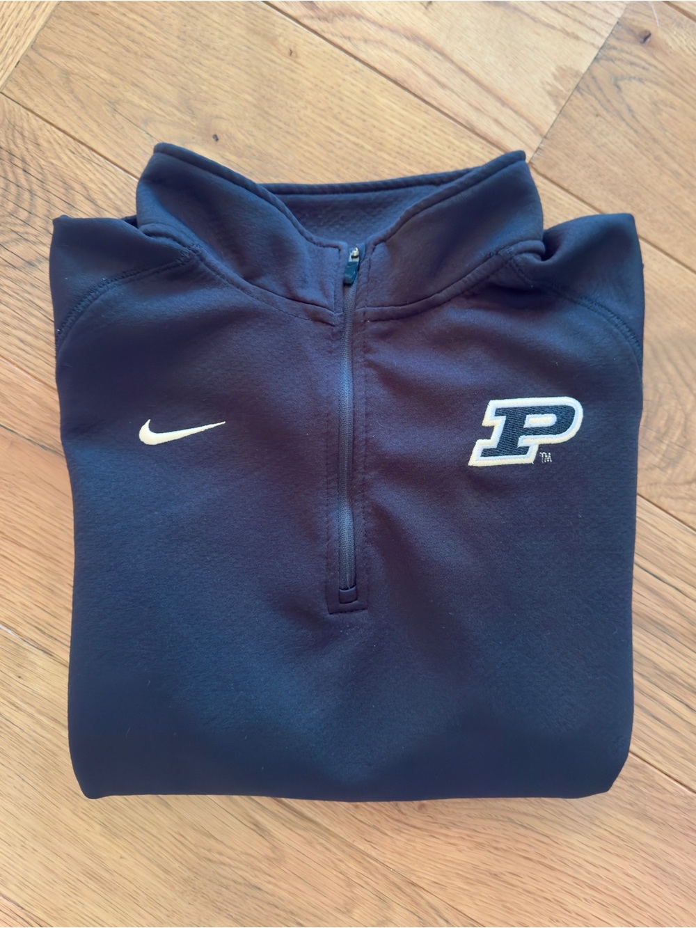 Youth Nike Purdue P Logo Quarter-Zip Pullover